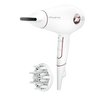 Secador - Rowenta Volumizer CV6135F0, 1800 W, 2 Velocidades, Difusor, 3 Niveles, Blanco y Granate