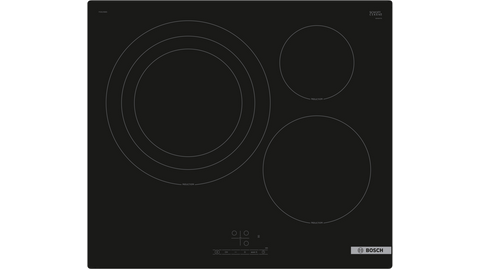 Encimera - Bosch PID61RBB5E,  Eléctrica, 17 niveles, Inducción, 3 zonas, Negro