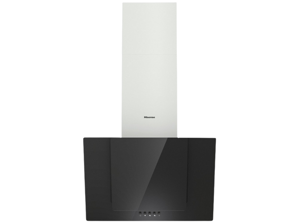 Campana - Hisense CH6IN6BXBG, Decorativa, 3 velocidades, 650 m³/h, 183 W, Luz LED, 60 cm, Negro