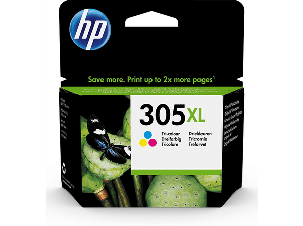 Cartucho de tinta - HP 305XL, Amarillo, Cian, Magenta, 3YM63AE