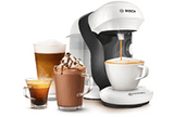Cafetera de cápsulas - Bosch TAS1104, 1400 W, 0.7 l, 3.3 bar, T DISCS, 5 LEDs, Blanco