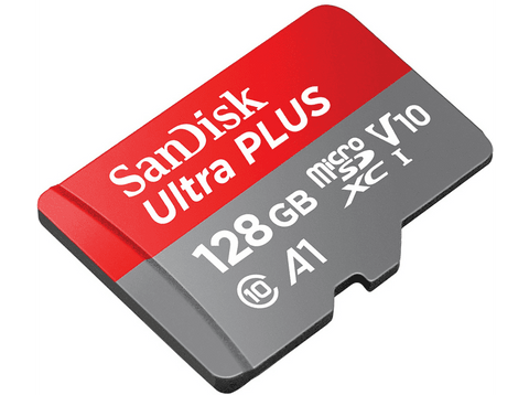 Tarjeta Micro SDXC - SanDisk Ultra PLUS, 128 GB, 150 MB/s, UHS-I, V10, A1, C10, Adaptador SD, Multicolor