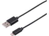 Cable USB - ISY OZB-531, Lightning a USB-A, 1 m, Negro