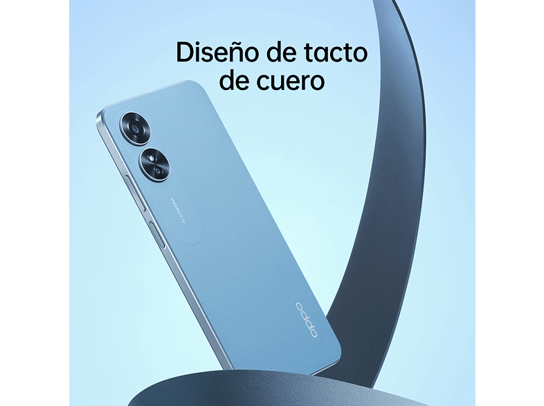 Móvil - OPPO A17, Lake Blue, 64 GB, 4 GB RAM, 6.5 HD+, MediaTek Helio G35, 5000 mAh, Android