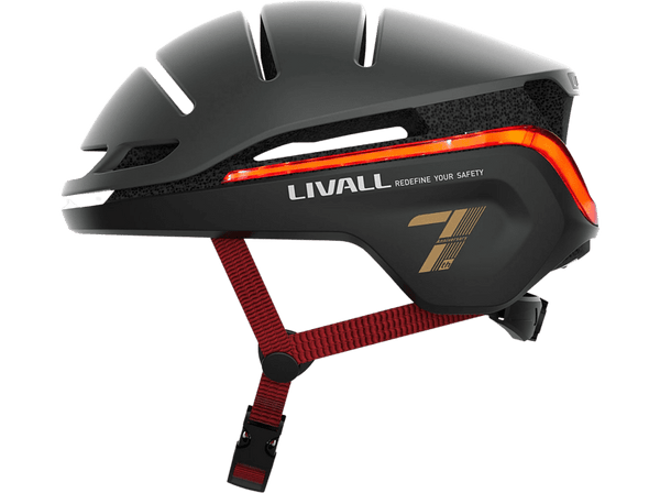 Casco - Livall EVO21, L (57 - 61 cm), Control remoto, Iluminación 360º, Alarma SOS, Batería 500 mAh, Negro
