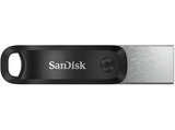 Memoria USB 64 GB - SanDisk iXpand Flash Drive Go, Para iPhone y iPad, USB 3.0, OTG, Windows y Mac, Negro
