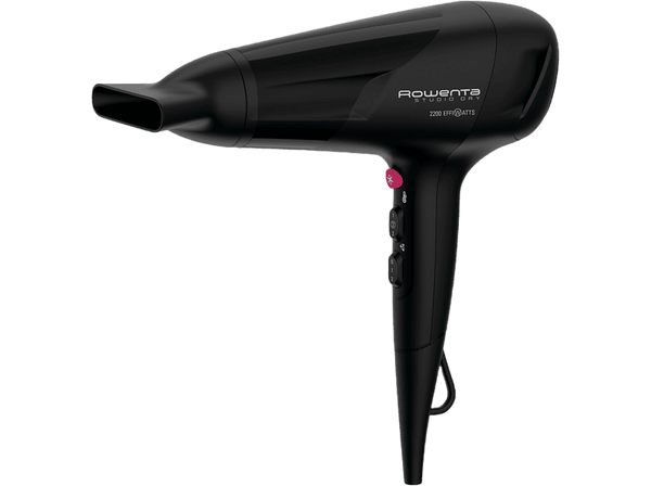 Secador -  Rowenta Studio Dry CV5803F0, 2100 W, Motor DC, 2 velocidades, 3 temperaturas, Función Thermo Control, Negro y fucsia