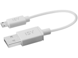 Cable - De Micro USB a USB, Isy IUC-1003, Universal, Longitud 15 cm, Blanco