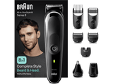 Afeitadora multifunción - Braun Series 3 MGK3440, Recortadora 8 En 1, Para barba y pelo, 80 min autonomía