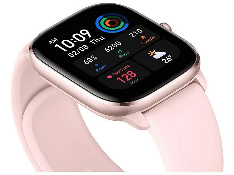 Smartwatch - Amazfit GTS 4 Mini, 1.65 FHD AMOLED, 135 - 190 mm, 5 ATM, Bluetooth 5.2, 15 días, Flamingo Pink