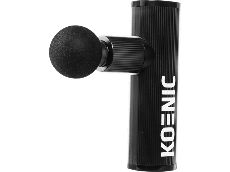 Masajeador - Koenic Lite, 4 Velocidades, Pistola masaje, 4 cabezales, Negro