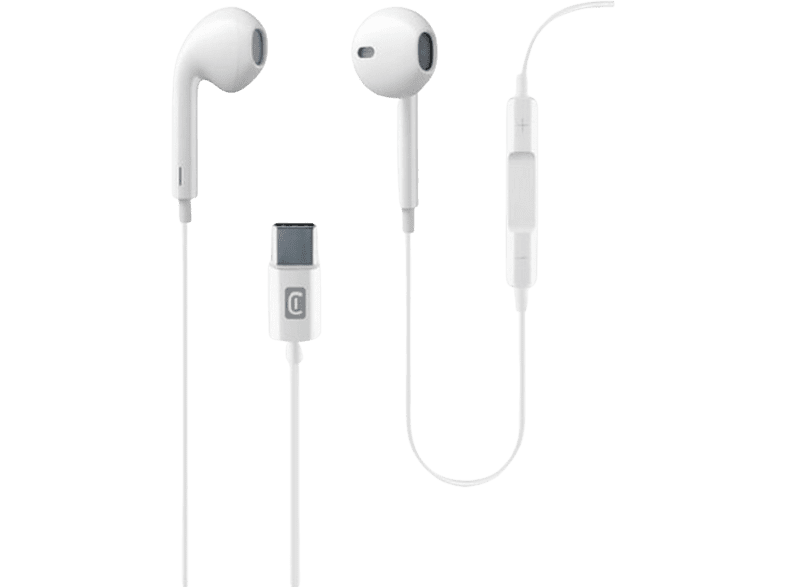 Auriculares deportivos - Cellular Line Orbit AUORBITTYPECW, Micrófono, USB-C, Blanco