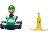 Figura - Sherwood Nintendo Spin Out Mario Kart - Luigi, PVC, 6 cm, Multicolor