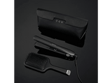 Plancha de pelo - GHD Gold Pack con cepillo, Cerámica, 185 °C, Tecnología Dual Zone, Negro