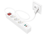 Regleta - Hama Power Strip, 3 tomas de corriente, Blanco