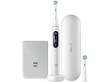 Cepillo eléctrico - Oral-B iO 7W, Con 2 Cabezales, 1 Estuche De Viaje Y 1 Funda Para Cargador, Diseñado por Braun, Blanco