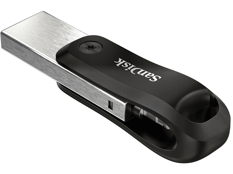 Memoria USB 64 GB - SanDisk iXpand Flash Drive Go, Para iPhone y iPad, USB 3.0, OTG, Windows y Mac, Negro