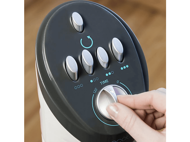 Ventilador de torre - Cecotec EnergySilence 790 Skyline, 50W, 3 velocidades, Temporizador, Oscilante, Gris