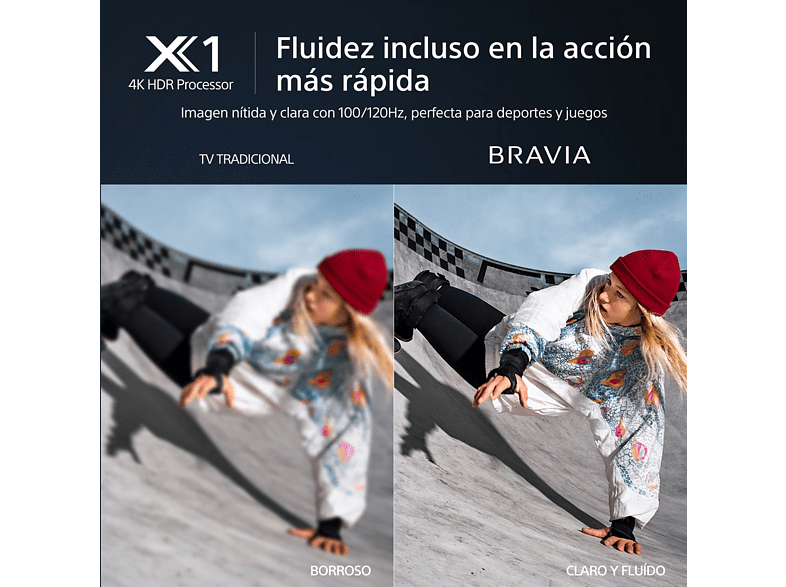 TV LED 55 - Sony BRAVIA 55X85L, Full Array LED, 4K HDR 120, Google TV, HDMI 2.1, Alexa, Siri, Bluetooth, Eco, BRAVIA Core, Diseño Estilizado