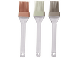 Pincel - Schou 74015, 22 cm, 1x Pincel, Silicona, Coral/Verde/Gris