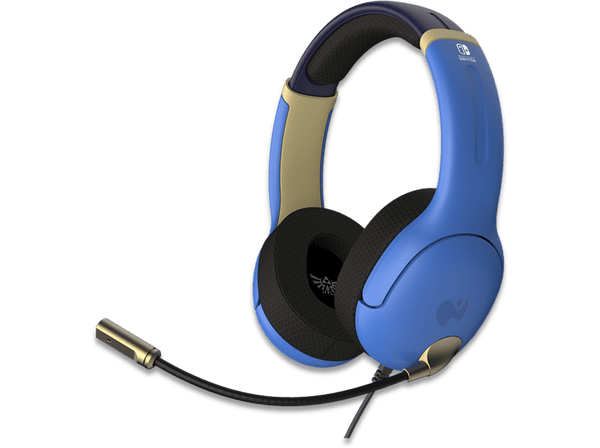Auriculares gaming - PDP Airlite Headset Wired Hyrule, Cancelación de ruido, Para Nintendo Switch, Azul