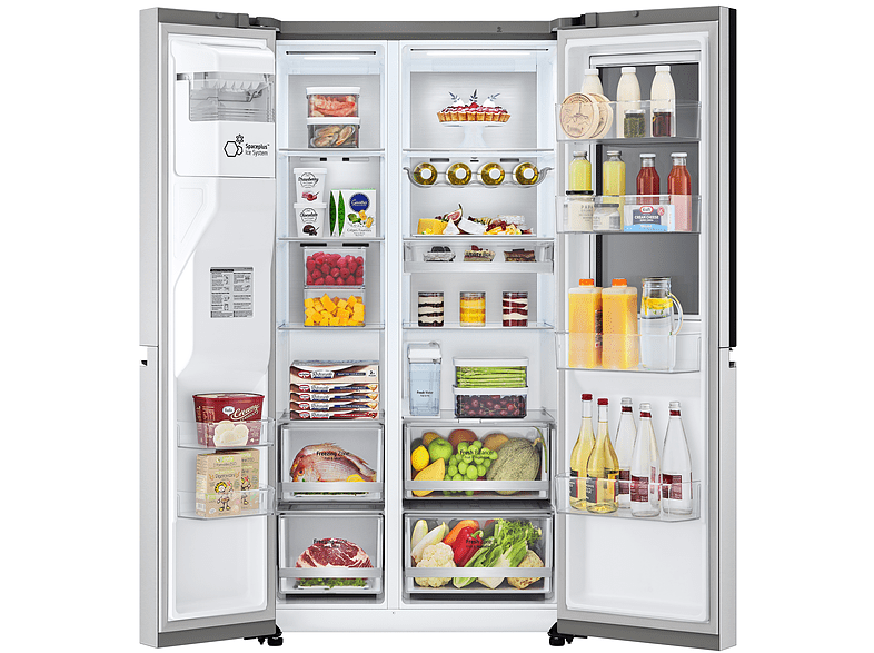 Frigorífico americano - LG GSXV91BSAE, No Frost, 635 l, 179 cm, Inox antihuellas
