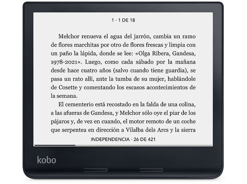 eReader - Kobo Sage, Para eBook, 8P, HD, 32GB, Bluetooth,Comfort Light PRO, Negro
