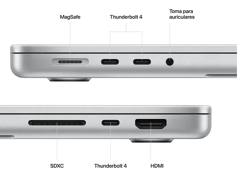 Apple MacBook Pro (2023), 14.2  Liquid Retina XDR, Chip M2 Pro, 16 GB, SSD de 512 GB, macOS, Cámara FaceTime HD a 1080p, Plata