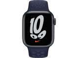 Apple Watch Nike Sport Band, 41 mm, Fluoroelastómero ultraligero, Azul marino noche/Azul marino místico