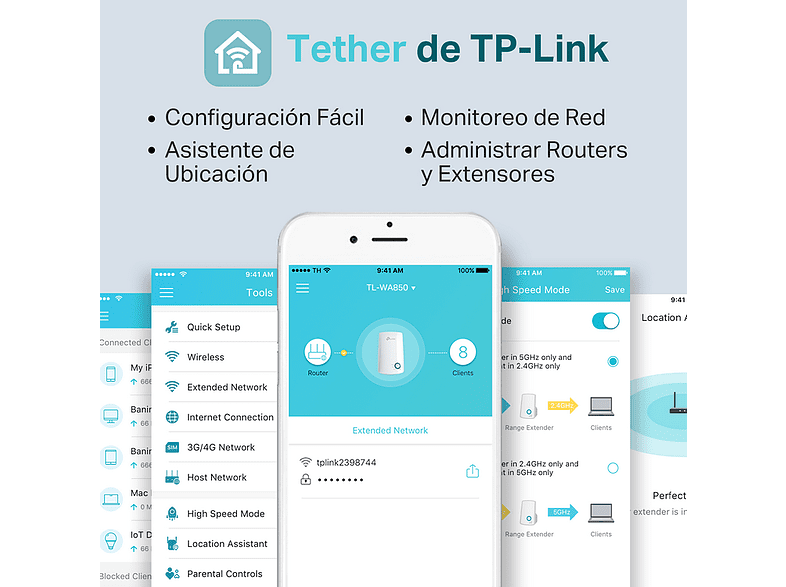 Repetidor WiFi - TP-Link WA850RE, WiFi N, 300 Mbps, Blanco