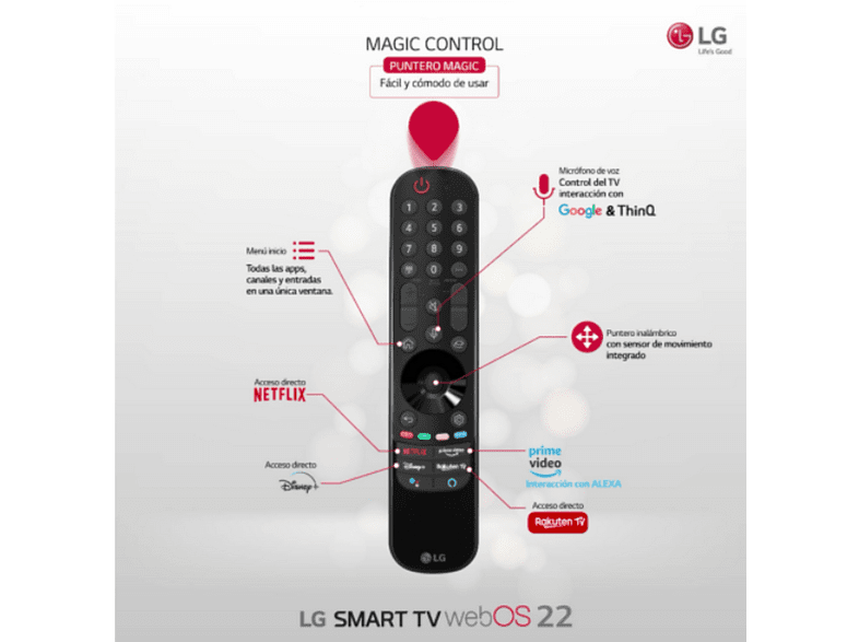 TV LED 43 - LG 43UQ75006LF, UHD 4K, Procesador Inteligente α5 Gen5 AI Processor 4K, Smart TV, DVB-T2 (H.265), Negro