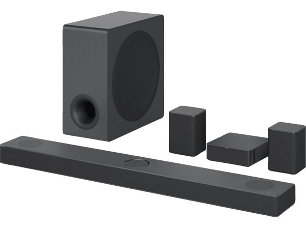 Barra de sonido - LG S80QR, Bluetooth, Inalámbrico, 620 W, Plateado Acero Oscuro