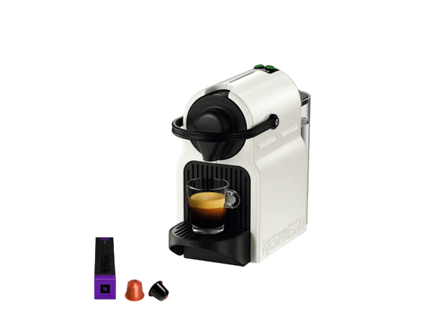 Cafetera de cápsulas - Nespresso® Krups INISSIA XN1001, Presión de 19 bares, Potencia 1260 W, Blanco