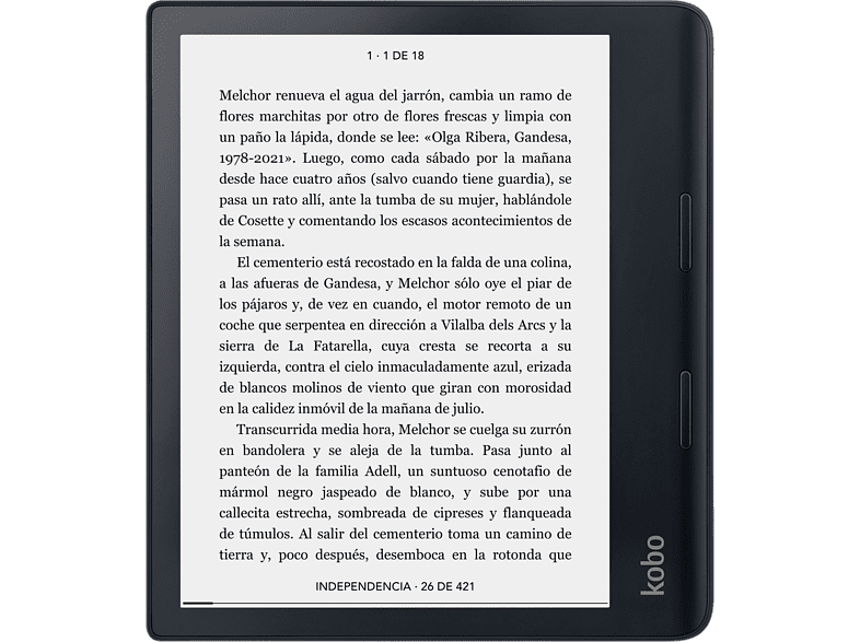 eReader - Kobo Sage, Para eBook, 8P, HD, 32GB, Bluetooth,Comfort Light PRO, Negro