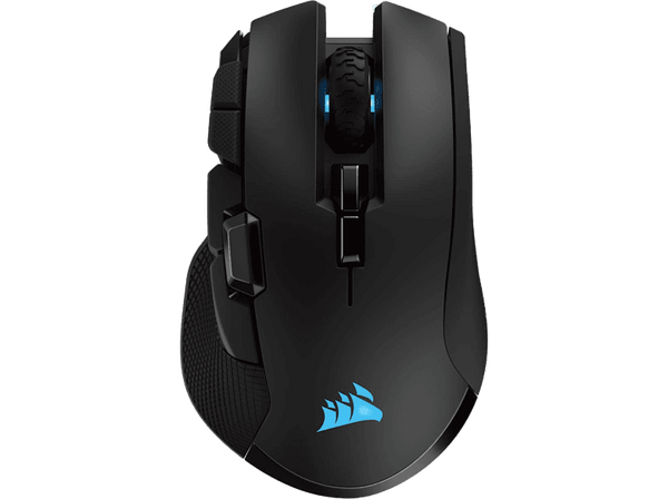 Ratón gaming - Corsair Ironclaw RGB, Inalámbrico, 18000 dpi, 10 botones programables, Negro