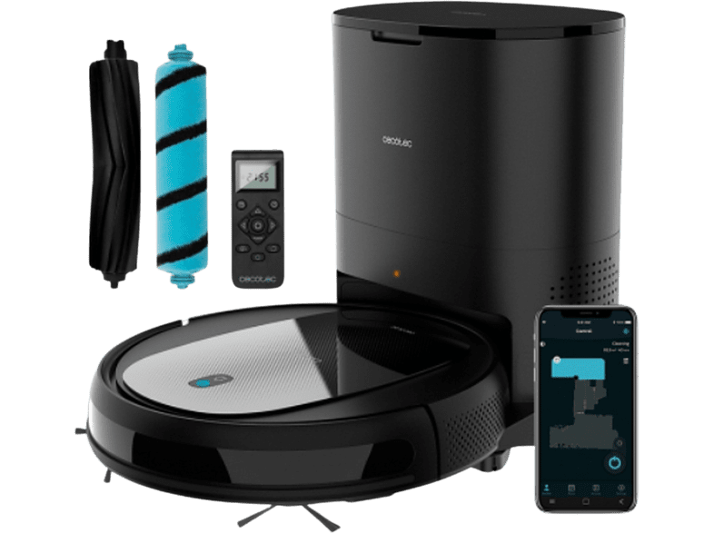 Robot aspirador - Cecotec Conga 2290 Ultra Home, 14.4 V, Autonomía 160 min, 64 dB, Sistema Virtual Map, Negro