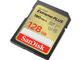 Tarjeta SDXC - SanDisk Extreme PLUS, 128 GB, Vídeo 4k UHD, Hasta 190 MB/s lectura, U3, V30, C10, Multicolor