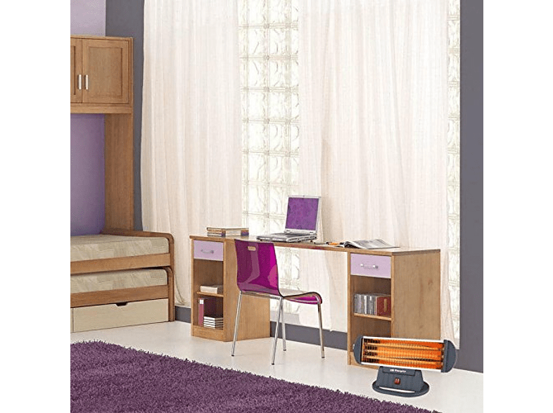 Estufa eléctrica - Orbegozo BP 0204 Potencia 1200W, Triple barra de cuarzo, 3 potencias