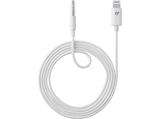 Cable USB - Cellular Line AUXMUSICMFIW, Jack 3,5mm, Lightning, Blanco