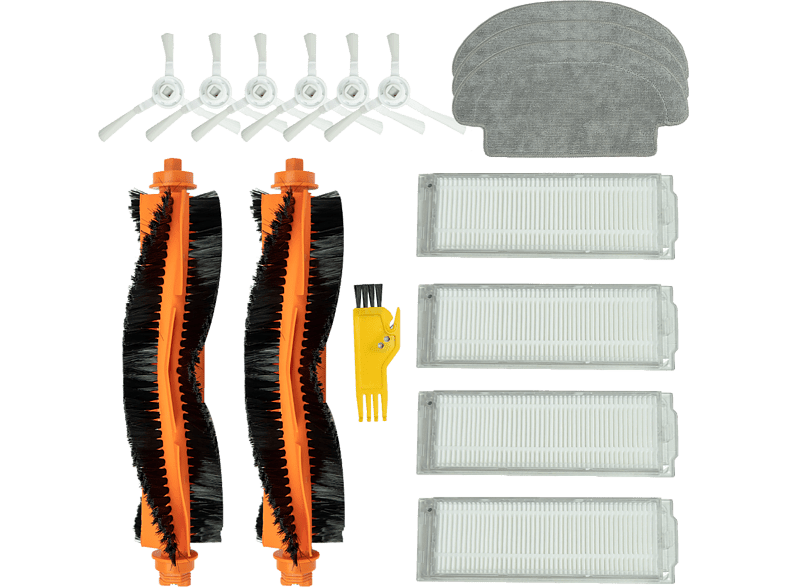 Accesorio robot aspirador - Scanpart Set recambios, Para Xiaomi Mi Robot Mop2S & Viomi V3, SE, Negro
