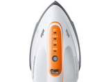 Centro de planchado - Braun IS2561, 2400W, 6 bares, Suela EloxalPlus, Tecnología Freeglide3D, Blanco y Naranja