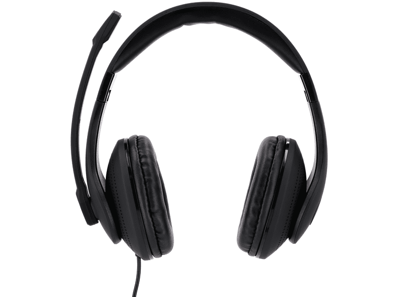 Auriculares con cable - Hama HS-USB300, USB, Para PC y portátil, Micrófono, Negro