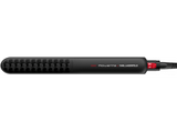 Plancha de pelo - Rowenta x Karl Lagerfeld Optiliss SF321LF0, Revestimiento Keratin & Glow, 10 temperaturas, Hasta 230 °C, Negro y rojo