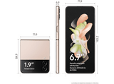 Móvil - Samsung Galaxy  Z Flip4 5G, Gold, 256 GB, 8 GB RAM, 6.7 FHD+, Qualcomm Snapdragon, 3700 mAh, Android 12