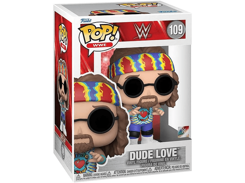 Figura - Funko Dude Love, WWE, Vinilo, 9.50 cm, Multicolor