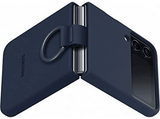 Funda - De silicona con anillo, Samsung, Modelo EF-PF721TNEGWW, Para Galaxy Z Flip4, Plegable, Navy