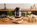 Robot de cocina - Cecotec Olla GM Modelo H Deluxe FRY, Multifunción, 1530 W, 6 L, Programable, Freidora de Aire, Báscula integrada, Negro y Plateado