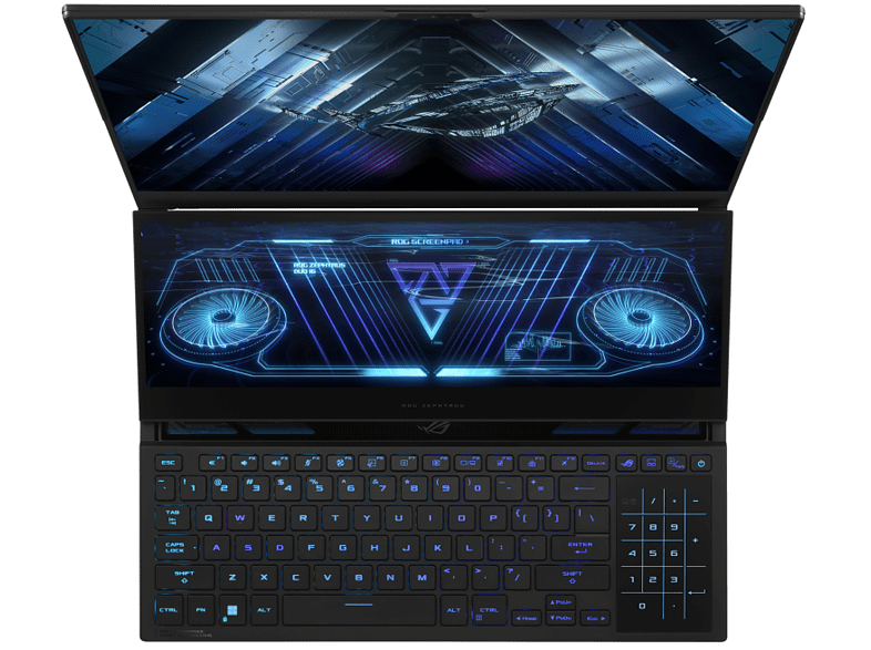 Portátil gaming - ASUS ROG Zephyrus Duo GX650PY- NM003W, 16 WQXGA,  Ryzen™ 9 7945HX, 64GB RAM, 2TB SSD, GeForce RTX™ 4090, W11H