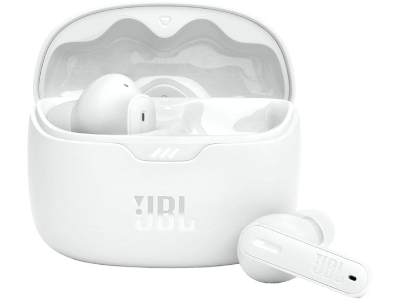 Auriculares True Wireless - JBL Tune Beam, 48h Autonomía, Graves puros, Cancelación ruido, Blanco