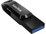 Pendrive de 128 GB - SanDisk Ultra Dual SDDDC3-128G-G46, USB-C, USB-A, 3.1 (Gen 1), Negro